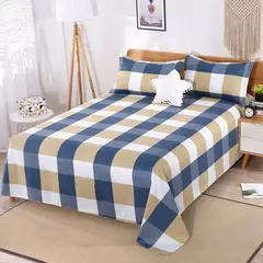 Folha de cama grossa lavada macia do pano do algodão, matéria têxtil home, poliéster, algodão, Pele-amigável, nenhumas tampas do descanso, 1PC