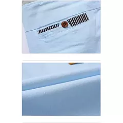 Imagem do Corredores de algodão respirável masculino, calções casuais de verão, calções novos, sweatshorts masculinos, cintura elástica, calças na altura do joelho, calças quentes