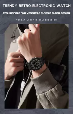 SANDA-Militar Masculino Resistente à Água Relógios Esportivos, Big Dial LED Digital Relógios de Pulso, cronômetros para Masculino, Exército, Moda, 2156 - loja online