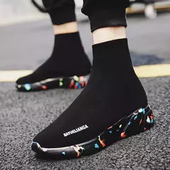 Tênis casual masculino, meias confortáveis, sapatos de caminhada, ao ar livre, resistente ao desgaste, treinador, corrida, casal - comprar online
