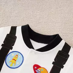 Bodysuit de astronauta meninos e meninas, manga longa, confortável, algodão, vestir-se, role playing, bonito, bebê, primavera e outono - Wolf Magazine