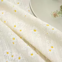 Pequena Margarida Padrão Toalha De Mesa De Mesa, Bordado, Festa De Casa, Retangular, Fluindo Design Floral, Mesa De Jantar Pano, Simples - Wolf Magazine