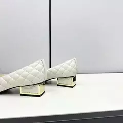 Sapatos de salto alto baixo de couro genuíno para mulheres, sapatos de noite casuais, moda feminina, alta qualidade - Wolf Magazine
