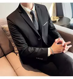 Terno de casamento casual de negócios masculino, conjunto de 3 peças, colete e calças masculinas bonitas de banquete, alta qualidade, nova moda, R$ 2020