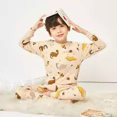 Pijama infantil de manga comprida, pijama de algodão, roupa de bebê menina, pijama infantil, criança, menina, criança, 3-14 anos, inverno - Wolf Magazine