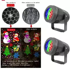 Projetor Laser LED Snowflake, impermeável Girando Luzes Do Palco, Decoração De Natal, 16 Padrões na internet