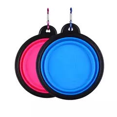 Tigelas dobráveis para cães, tigelas portáteis para viagem, expansíveis para cães e gatos, tigela de água, prato de alimentação de alimentos, tigela de silicone para animais de estimação 350/1000ml - Wolf Magazine