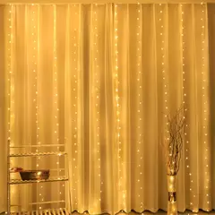 6x3m/3x3m grinalda na cortina festão de alimentação usb (com controle remoto) guirlanda de ano novo luzes led decoração de natal
