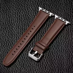 Faixa de relógio de couro para apple pulseira de relógio 49mm 44mm 45mm 42mm 38mm 40mm 41mm mulher homem pulseira iwatch série 8 7 6 5 4 3 se banda - comprar online