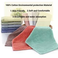 Soft Square Face Towel for Kids, 100% Algodão, Toalha de Mão, Face Wash, Child Washcloth, Pure Absorvente, Facial Care, Home, 34x34cm - Wolf Magazine