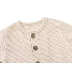Primavera outono bebê recém-nascido macacão de algodão sólido macio infantil macacão com bolso menina menino manga longa bebe pijamas wodden botões - comprar online
