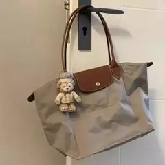MINISO-Bolsa de Ombro Dobrável Feminina Clássica de Grande Capacidade, Bolsas de Nylon, Moda Casual, Alta Qualidade, Nova, 2024
