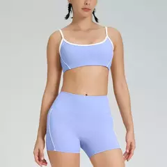 Terno de Yoga Patchwork de duas peças para mulheres, cintura alta Flare Leggings, roupas de treino Fitness Sportswear agasalho - comprar online