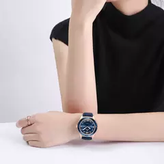 NAVIFORCE-Relógio de couro simples feminino, relógios de pulso casuais, relógio de quartzo feminino, original, nova moda na internet