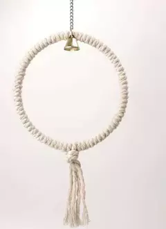 Algodão fio pendurado anel para pássaro, brinquedo do balanço gaiola papagaio, pássaro mastigando brinquedo, disjuntor de tédio, acessórios para animais na internet