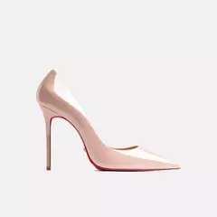 Bombas de couro genuíno para mulheres, fundo vermelho, dedo apontado, salto alto, estilete elegante, sapatos femininos, tendência luxuosa, 44, 2024