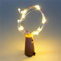 Bar LED Garrafa De Vinho Cortiça Luzes De Corda, Decoração De Natal Lâmpada, Fada, Feriado, Fio De Cobre, 2m