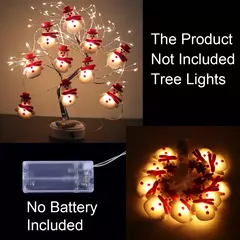 Snowman LED Garland String Light, ornamento de árvore de Natal, Feliz Natal Decorações para casa, presentes de Natal, 2024 - Wolf Magazine