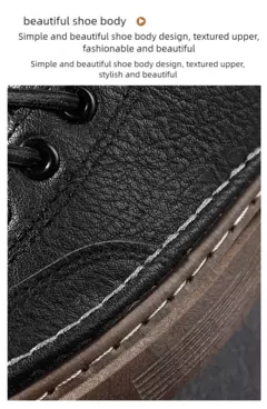 Bota masculina de trabalho com sola macia, bota de couro versátil, sapato antiderrapante, casual e moderno, ao ar livre, quatro temporadas, novo, moda na internet