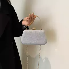 Saco de noite luxuoso para mulheres, alto design, banquete de festa, saco de glitter para senhoras, embreagem do casamento, bolsa de ombro, bolsa de corrente, marca - Wolf Magazine