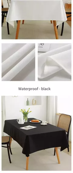 Tela resistente, moderna e simples e engrossada do linho do algodão do óleo impermeável da toalha de mesa de chá, cor sólida