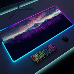Colorido Luminous LED Lighting Mouse Pad, Non-Slip RGB Gaming Mousepad, Grande Desk Mat, Firewatch Forest, PC Gamer, 900x400mm, XL - Wolf Magazine