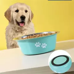 Tigelas antiderrapantes para cães pequenos, médios e grandes, tigelas e bebedores de aço inoxidável, alimentadores para animais de estimação, acessórios para cães na internet