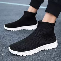 Calçado de meia masculino e feminino, estilo de casal, respirável, leve, extragrande, casual, esportivo na internet
