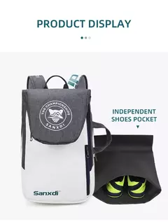Mochila de remo de tênis dobrável para homens Squash Badminton Racket Bag Bolsa de transporte de raquetebol Sacos esportivos de grande capacidade - loja online