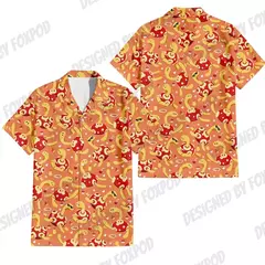 Camiseta grande solta com estampa animal havaiana masculina, blusa de manga curta, 3D divertido, desenhos animados, praia, verão, novo