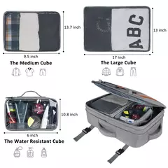 Imagem do Mochila de Viagem Impermeável Multifuncional, Grande Capacidade, Bolsa para Computador de Negócios, 40L, 4 conjuntos