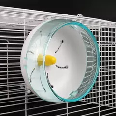 Imagem do Pet hamster correndo roda brinquedo rolo redondo gaiola silenciosa roda de exercício girador silencioso para pequenos animais de estimação hamsters ratos gerbils