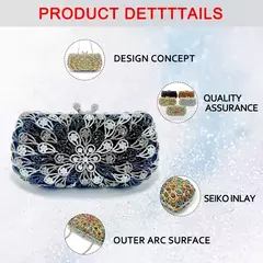 Bolsa De Diamante Para Mulheres, Saco De Noite, Saco De Jantar, Oco De Cristal, Mão De Strass, Festa De Casamento De Luxo, Presente De Natal, Mais Recente