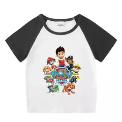 Boys Paw Patrol T-shirt manga curta Top e Shorts Set, bebê meninos roupas, roupas dos desenhos animados, terno verão, novo conjunto infantil, 2022, 2pcs na internet