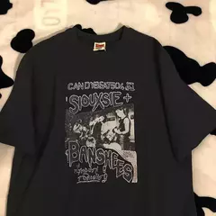 Imagem do Homens e mulheres com impressão de letras superdimensionada camiseta de manga curta, streetwear hip hop, roupas vintage, camiseta solta