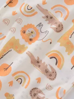 Recém-nascido manga curta em torno do pescoço macacão, onesies para bebês meninos e meninas, desenhos animados flores animais impressão, roupas infantis, 4pcs - Wolf Magazine