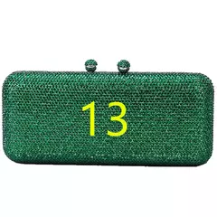 Rhinestone Clutch Bag para Mulheres, Evening Bag, Dinner Bag, Diamante, Pedra, Cristal, Festa de Casamento, Presente de Natal, Luxo mais recente na internet