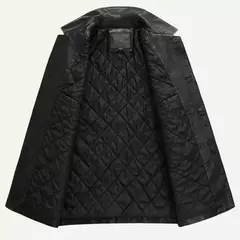 Jaqueta de couro PU masculina, corta-vento de forro grosso quente, presente do pai, tamanho grande, M para 4XL na internet