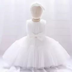 Elegante vestido de tule para meninas, bebê infantil, 1st Birthday, Vestidos de batismo, Kids Wedding Party, Toddler Clothes, Verão - loja online