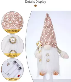 Imagem do AlliLit-Christmas Doll Sled Elf Ski Gnome com luz LED, decorações para casa, Natal, Ano Novo, 28cm, 2024