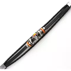 Anime uma peça pirata pulseira dos desenhos animados ação luffy chapéu de palha punk estilo retro preto couro tecido pulseira brinquedo presente aniversário - Wolf Magazine