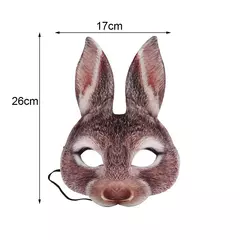 Máscara animal 3d realista meia máscara facial halloween carnaval masquerade festa de aniversário jogo cosplay acessórios de fantasia adereços - comprar online