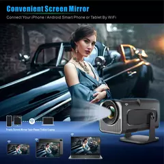 Mini Projetor Salange para Cinema ao Ar Livre, Android 11 Beam, Versão Atualizada, Suporte de Vídeo Físico, 720P, HY320, 4K, 8K, HY320, Pro
