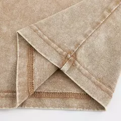 Lobos escuros Vintage lavados camisetas para homens, musculação em ginástica, roupas masculinas extragrandes, fitness no verão, treino - loja online