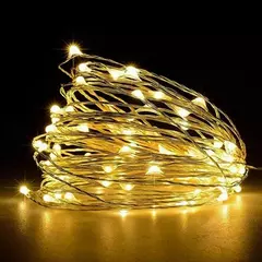 Fio de cobre LED String Light, Fairy Light, Alimentado por pilhas, Quarto, Jardim, Festa, Decoração de casamento, 1 m, 2 m, 3 m, 5 m, 10m, 1 pacote