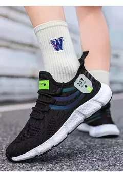 Imagem do Tênis respiráveis para homens e mulheres, alta qualidade, Fly Weave, correndo, correndo, tênis, confortável, casual, andando, moda