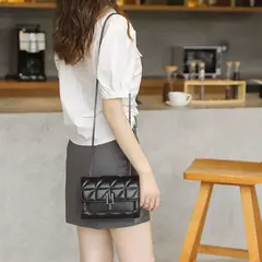 Bolsa Lingge de ombro único para mulheres, estilo transversal diagonal, bolsa de corrente, bolsa crossbody