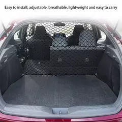 Imagem do Rede para barreira de carro para cães, suv, rede para animais de estimação com ganchos, rede de barreira de segurança para viagem, fácil de instalar e remover, divisor ajustável para cães de carro