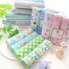 Cobertor de Flanela Supersoft Newborn, 100% Algodão, Cobertor de Bebê, Lençol de Bebê, Fraldas New Born, 76x76cm, 4 unidades por pacote - Wolf Magazine