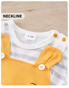 Roupa de urso fofa para criança, roupas de bebê e menina, macacão ao ar livre, traje de verão lindo de 0-18 meses, novo estilo, moda, 2024 na internet